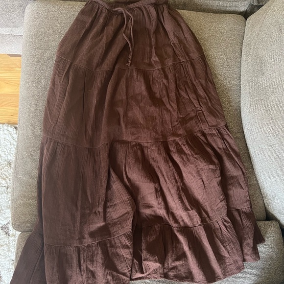aerie Dresses & Skirts - Aerie Chocolate A-Line Maxi Skirt